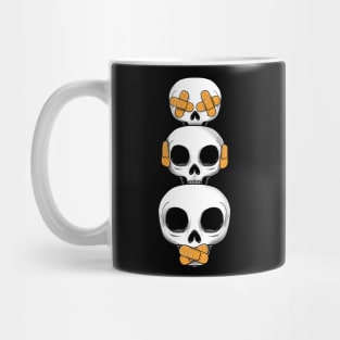 Cute Skull No Evil II Mug